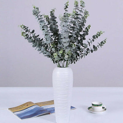 Artificial Fake Silk Flower Eucalyptus Plant Green Leaves Wedding Home Decor UK