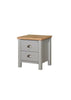 Eaton Bedside Cabinet Bedroom Furniture Nightstand Table 2 Drawer Grey Oak