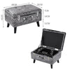 Velvet Storage Stool Trunk Ottoman Pouffe Seat Footstool Chair Rect Box Chest