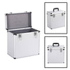 12" Vinyl Record Storage Box Case Flight DJ Stackable Case Silver Holds UK