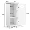 Waterproof Bathroom Cabinet Floor Unit Slim Toilet Organizer Storage Cupboard