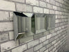 Set of 3 Contemporary Square Silver mirror Decorative Wall Bevelled Mirror 25 Cm