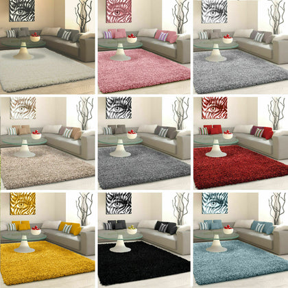 SHAGGY RUG 5cm HIGH PILE SMALL EXTRA LARGE THICK SOFT LIVING ROOM FLOOR BEDROOM