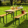4 Seaters Bench Folding Trestle Table Set Outdoor Camping /Fete/Garden/Catering