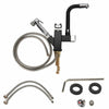 Kitchen Sink Mixer Taps 360° Swivel Spout With Pull Out Spray Faucet & 2 Hose UK
