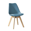 Jamie Dining Chair, Eiffel Inspired, Solid Wood ABS Plastic, Soft Padded Seat