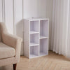 Corner 5 Cube Storage Shelves Unit Bookcase Bookshelf Display Stand Wooden White