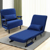 Occasional Sofa Bed Folding Futon Chair with Pillow Wheels Single Sleeper Guest