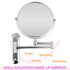 Chrome 10X Magnifying Wall Mounted Round Mirror Vanity Make Up Shaving Bathroom