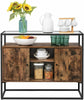 Industrial Storage Sideboard Large Rustic Cabinet Vintage Metal Console Table