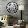 60CM LARGE WALL CLOCK OUTDOOR GARDEN BIG ROMAN NUMERALS GIANT OPEN FACE METAL PT