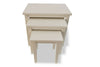 Nest of 3 Tables Nesting Coffee Side Table Wooden White Pine Space Saving Table