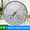 3In1 130mm Thermometer Hygrometer Barometer Weather Station Wall Mount Hanging
