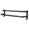 Wall Mounted Adjustable Towel Holder Shelf Bathroom Storage Rack Rail Bar Stand