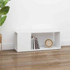 TV Cabinet White 80x24x32 cm Chipboard Living Room Books Storage Display Unit