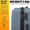 Hard Shell Cabin Large Suitcase 3x Set 4 Wheels Luggage Trolley Case Lightweight