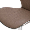 2pcs Bar Stools Faux Leather Kitchen Breakfast Barstools Dark Brown Lift Swivel