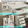 Dressing Table Stool Bedroom Vanity Set Makeup Desk with Mirror & 4 Drawer NEW