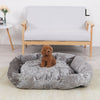 Large Snooze Crushed Velvet Dog Bed Soft Washable Fleece Cushion Warm Luxury Pet