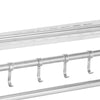 Double-Chrome Towel Rail Holder Stainless Steel Wall Mounted Bathroom Rack Shelf