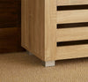 2 Door Oak Wooden Shoe Storage Cabinet Rack Stand Cupboard Slatted Doors