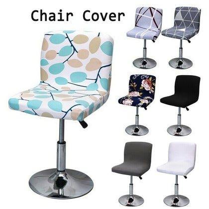 Bar Stool Chair Cover Floral Printed Front Desk Seat Chairs Protector Covers UK