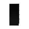Modern Chest of Drawers 4 Drawer Cabinet Anti-Bowing Support Nightstand BLACK