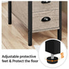 Bedside Table End Table with 2 Drawer Storage Cabinet for Bedroom/Living room