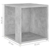 Concrete Grey Coffee Table side Table Square Living Room Table Furnitur 33cm