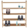 BAMBOO SHOE FOOTWEAR RACK STAND SHELF UNIT ORGANISER WOODEN STORAGE SHELVES NEW.