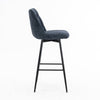 EVA VELVET BREAKFAST BAR STOOL SWIVEL PADDED SEAT METAL LEGS KITCHEN SET OF 2
