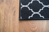 New Grey Trellis Long Hallway Stairs Runner Non Slip Kitchen Washable Mat Rug UK