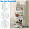 4 Tier White Ladder Shelving Unit Display Stand Book Shelf Wall Rack Storage