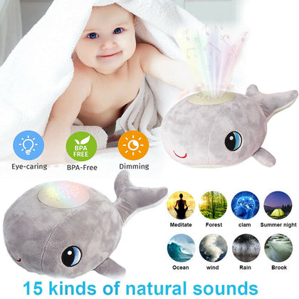 LED LIGHT PROJECTOR KIDS BABY SOFT PLUSH TOY MOOD LAMP NIGHT GIFT STAR MOON SKY