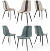 Mondeer Dining Chairs Set 2/4/6 Fabric Upholstered Seat Metal Legs Dining Room
