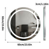 Round LED Bathroom Mirror Demister w Warm/White Lights Anti-fog IP44 600x600mm
