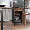 Large Computer Desk Corner Laptop Pc Office Industrial Table Drawer Cupboard