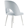 Velvet Dining Chairs Set of 2 Upholstered Seat Accent Chairs Kitchen Chairs Grey