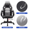 Racing Gaming Swivel Office Chair PU Leather Swivel Computer Desk Chair,Gray