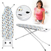 Ironing Board Table Lightweight Adjustable Foldable Iron Rest Non Slip 110x33cm