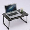 Folding Laptop Bed Tray Table Portable Lap Desk Notebook Breakfast Cup Slot UK