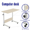 Movable Computer Desk with 4 Wheels Adjustable PC Laptop Table Home Office Study