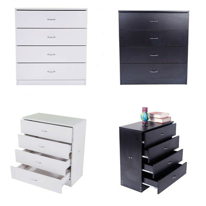Modern Chest of Drawers Bedside Table Cabinet 4 Drawer Bedroom Storage Wood UK