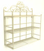 Cream Scroll 3 Tier Wall Hanging Shelf Unit Metal Shelf Storage Display Decor