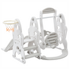 4 in 1 Kids Swing & Slide Set Toddler Baby In/Outdoor Climber Basketball Hoop HT