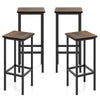 Set of 4 Industrial Bar Stools Dining Bar Counter Height Chair Kitchen Breakfast