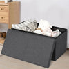 Folding Storage Ottoman Flipping Lid Bench Footrest Seat Shoe Footstool Toy Box