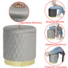 Ottoman Round Footstool With Lift of Lid Storage Lounge Padded Footstool Velvet
