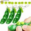 1X/5X Soy Bean Pea Pod Fidget Stress Toy Keyring Anti Anxiety Stress Relief Tool