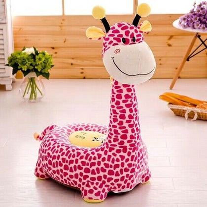 Pink Giraffe Kids Children Soft Plush Chair Toddlers Armchair Seat Baby Sofa